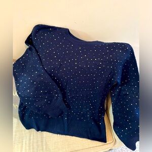 Crown and Ivy, size L, navy with gold specks